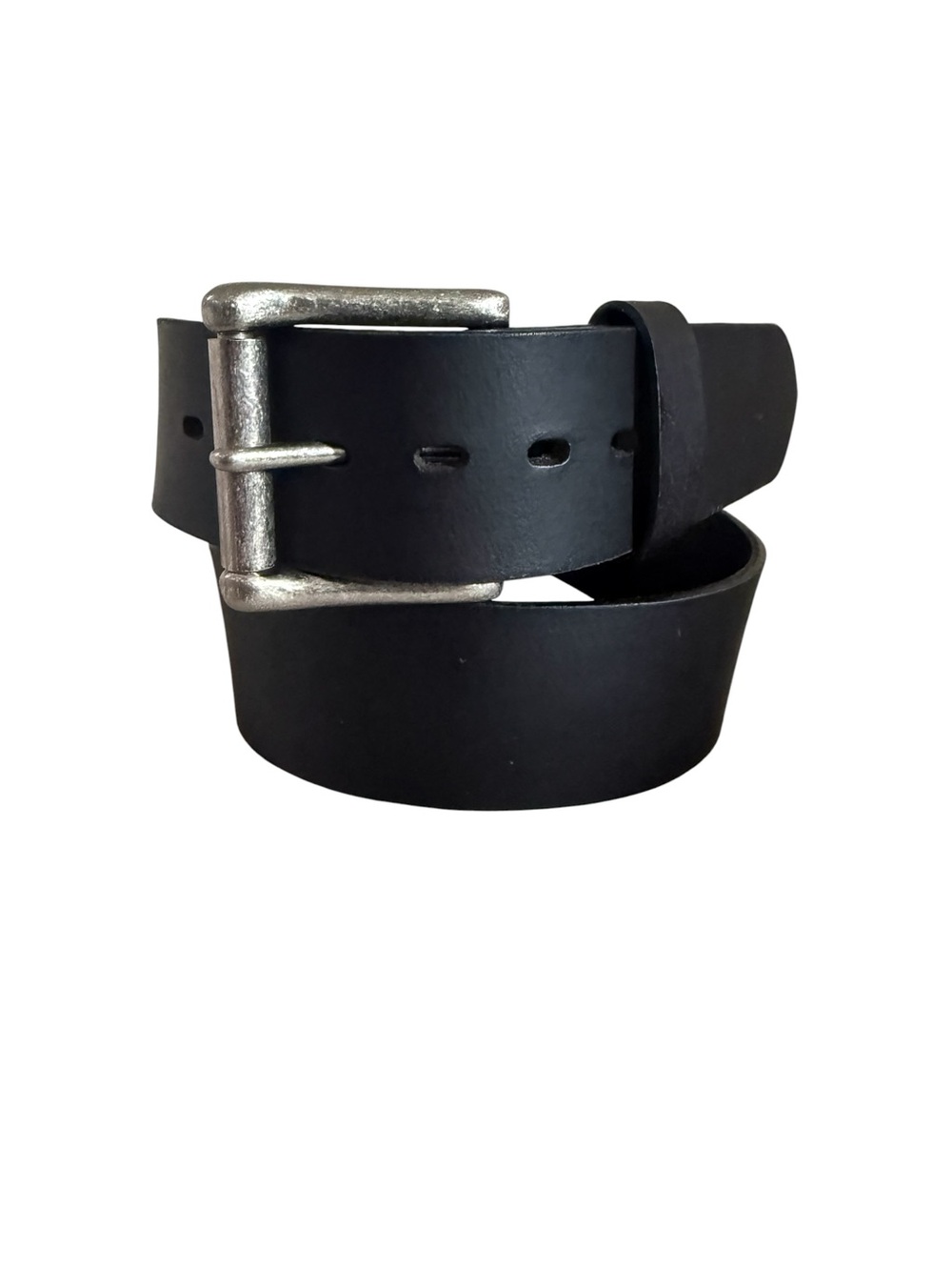 VTG Black Classic Genuine Full Grain Leather Belt Removable Buckle Canada Sz 34